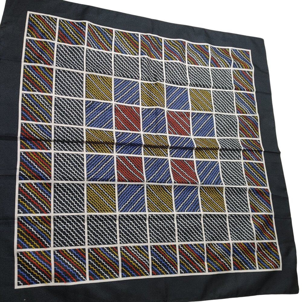 Totes Rain Scarf Water Repellent Italy Polyester Multicolor Geometric Design